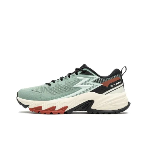 361° Амортизация Износостойкие Низкие Кроссовки для Беговых Пути Мужские Зеленый Красный Черный