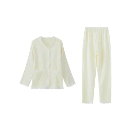 Сон Студенты Спальня Домашний Верхняя одежда Готовая Комплект пижам Женские Заварной