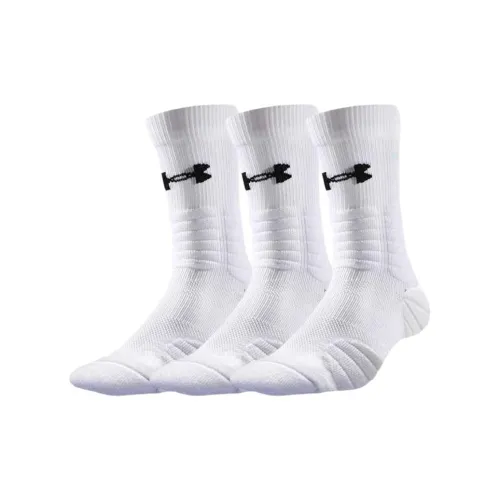 Носки для баскетбола Under Armour унисекс 3 упаковки белые