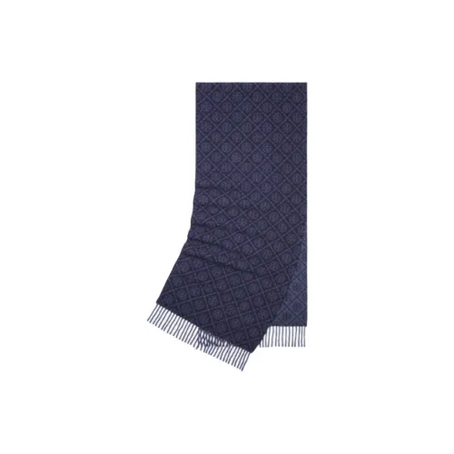 Tory Burch Sheep Wool Knit Шарфы Унисекс Морской Синий