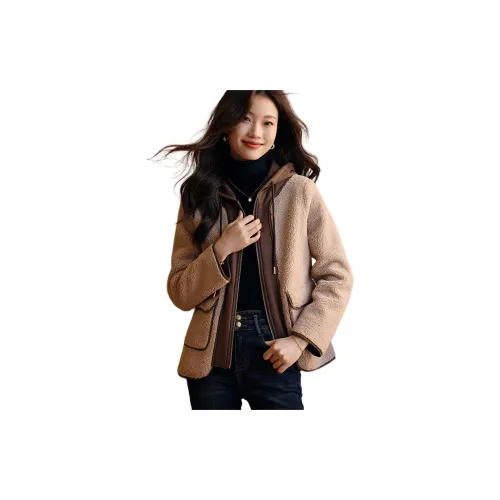 Mo Han Yi Mei Кофе Женские Бархатные Куртки