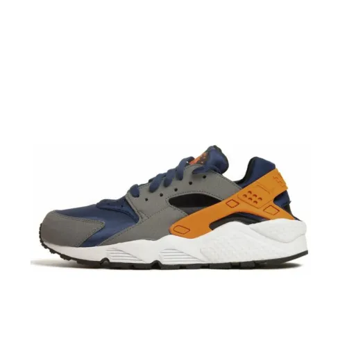 Nike Air Huarache Slip-resistant Abrasion-resistant Low-top Беговые кроссовки Унисекс Серый Оранжевый Синий
