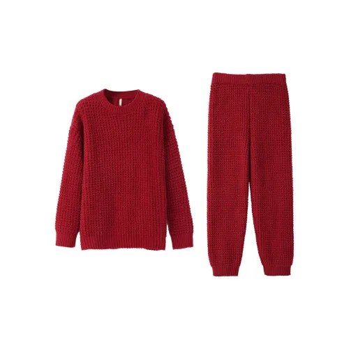 Aannsfam Pajama Комплект Женские Базовые Красный