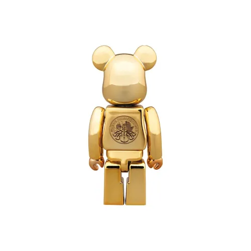 BE@RBRICK Vienna Philharmonic Золотая монета Edition Конструкторы Bear Прозрачный Слепой бокс на карточке 100%