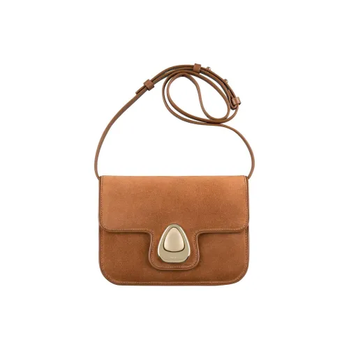 A.P.C Grace Телячья кожа Сумка через плечо Сумка на плечо Маленькая Женская Каштаново-коричневая