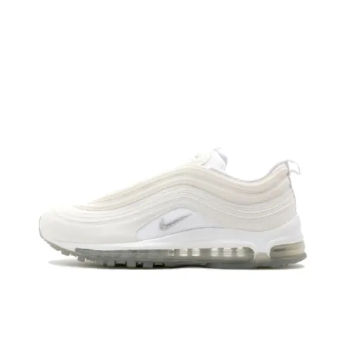 Nike Air Max 97 Амортизация и Дышащий Низкий Топ Беговые кроссовки Унисекс Экрю