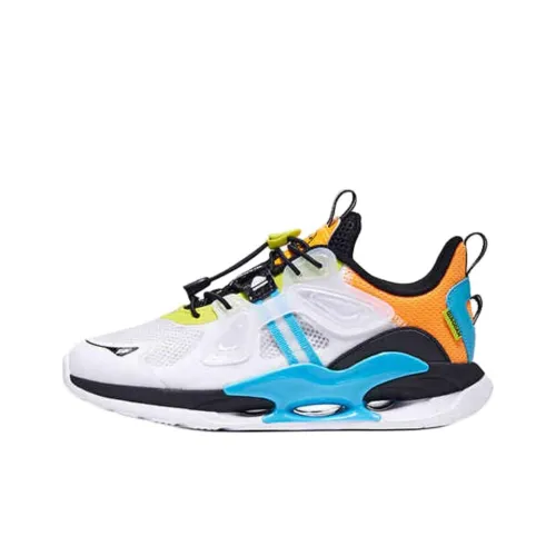 QIAODAN Slip-resistant и дышащий низкий топ для бега для подростков синие и белые детские кроссовки