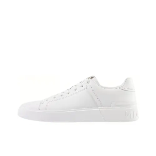 BALMAIN B Court Low Top Стильные Скейтбординги Мужской Белый