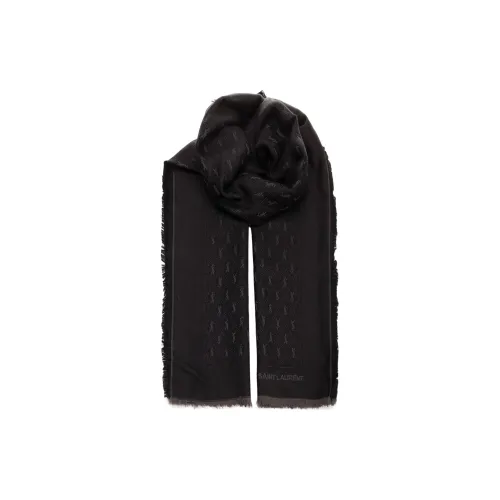 SAINT LAURENT Шерсть Шарфы Мужской Черный