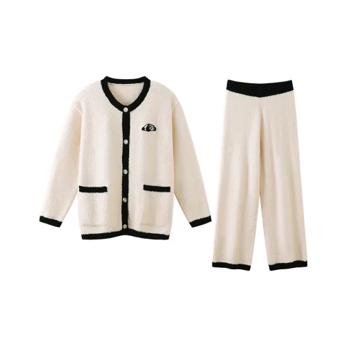 JINGYUN Deep Pajama 70 Пижамный комплект Зимний Женский Груша Белый