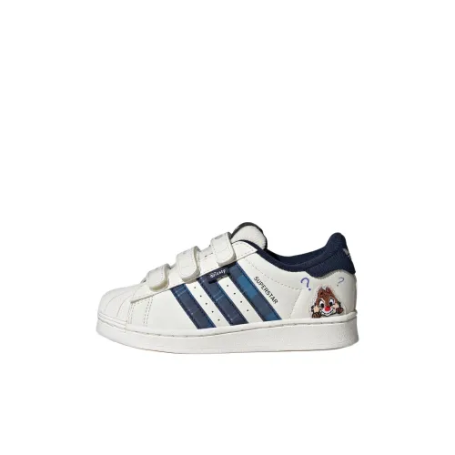 Disney x Adidas Originals SUPERSTAR Low Топ Детские Скейтбординги Бело-серый для детей 3-7 лет