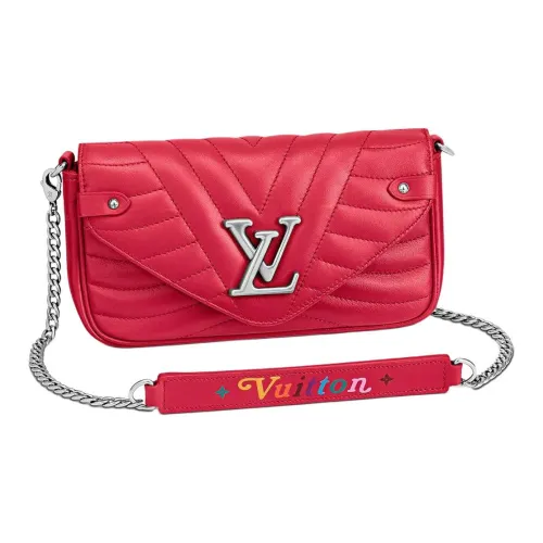 LOUIS VUITTON New Wave Телячья кожа Сумка через плечо Маленькая Сумка Плечевая сумка Женская Красная