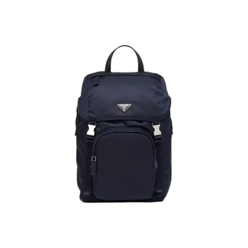 PRADA RE Нейлон Переработанный нейлон Рюкзак Мужской Морской синий