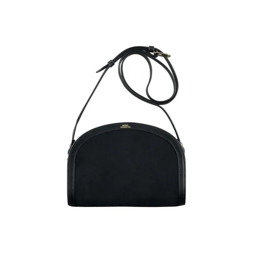 A.P.C Телячья кожа Сумка через плечо Женская Черная