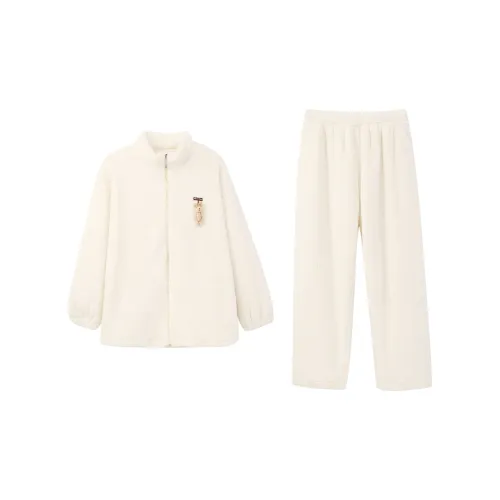 Aannsfam Pajama Комплект Женский Кремово-Желтый