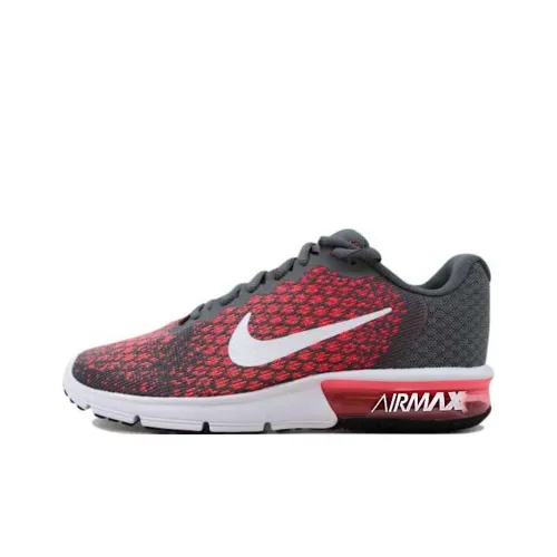 Nike Air Max Sequent Low Беговые кроссовки Топ Женские Черные Красные