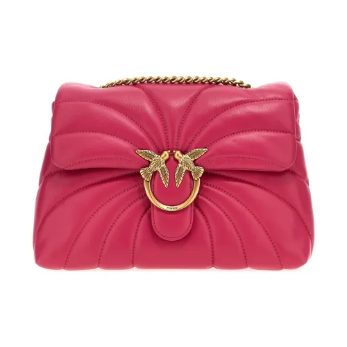 PINKO Love Series Овечья шкура Сумка через плечо Женская Фуксия
