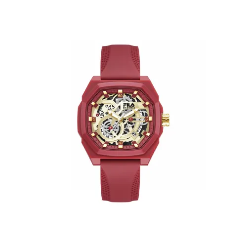 FILA 6589 Collection Наручные часы Кварцевый механизм Силиконовый ремешок Часы с циферблатом в виде скелета Мужские часы
