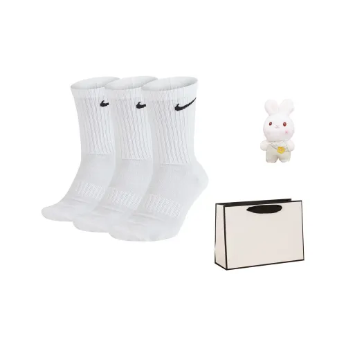 Nike Sports Life Series Носки Подарочная Коробка Унисекс 3 Пачки Белые