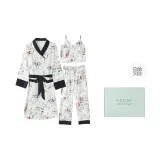 [Подарочная коробка комплект] Китайский стиль, чернильный цветочный, птица и олень, набор из 3 штук