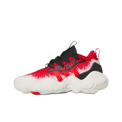 Adidas Trae Young 3,0 противоскользящие амортизаторы низкий топ детские баскетбольные кроссовки бежево-красный черный подростки