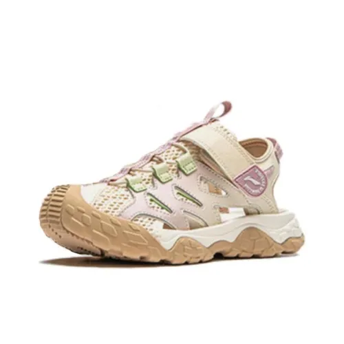 LINING YOUNG Sports Life Collection Adventures 2 Амортизация Износостойкие Детские Сандалии Бежево-фиолетовые Подростки