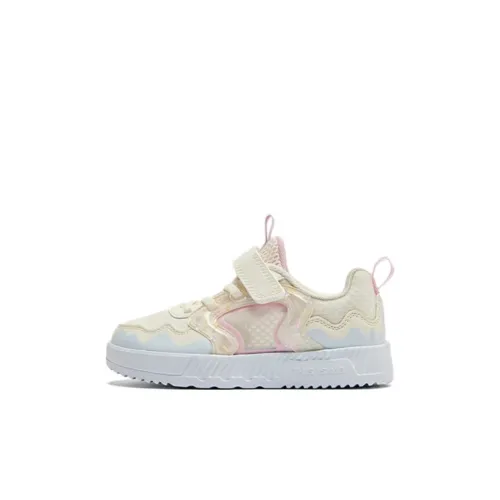 Предшкольный QIAODAN противоскользящий и дышащий низкий топ детские скейтбординги бежево-синий