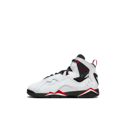 Предшкольный Jordan True Flight противоскользящие амортизаторы Mid Топ Детские баскетбольные кроссовки Белый Черный