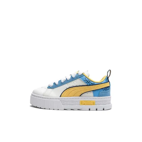 PUMA Mayze Детские Скейтбординги Низкий Топ Белый/Светло-Желтый Kids