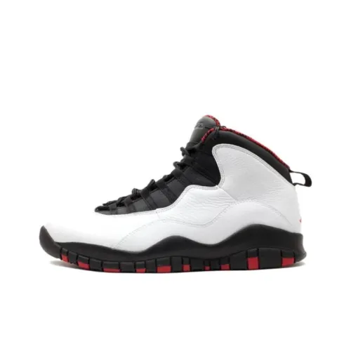 Jordan Air Джордан 10 Противоскользящие Устойчивые к истиранию MID Баскетбольные кроссовки для детей Черный Белый Подростки