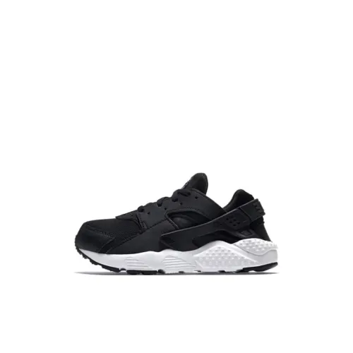 Nike Air Huarache Run Slip-resistant Abrasion-resistant Low Top Детская беговая обувь Черный Белый Детская