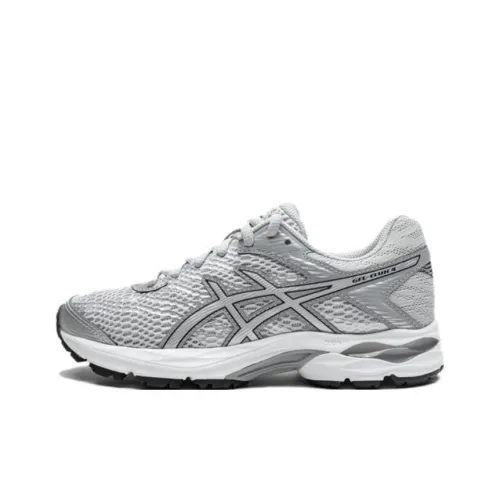 Asics Гель FLUX 4 Детские Беговые Кроссовки Низкий Топ Серебряный Унисекс