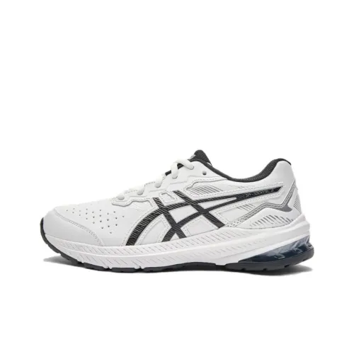 Asics Rebound Дышащий Поддерживающие Детские Беговые Кроссовки Белый Черный Унисекс