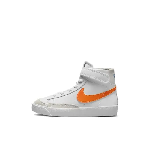 nike Blazer '77 Slip Resistant MID Топ Детские Скейтбординги Белый желтый Children Возраст 3-7 лет