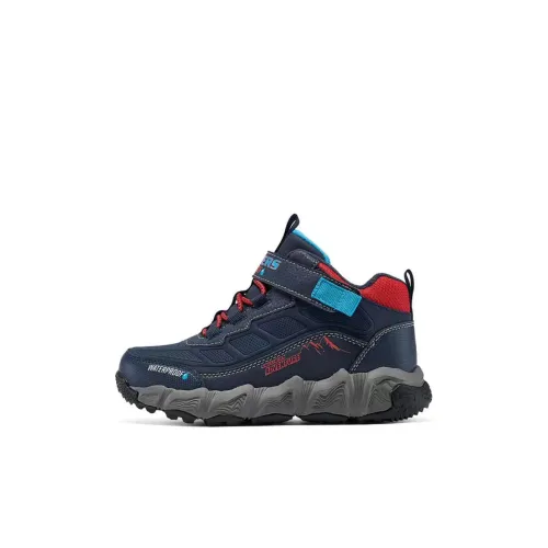 Skechers Kids Boys Slip-Resistant Waterproof MID Top KIDS Lifestyle Shoes Blue Red Kids Skechers Kids Boys Slip-Resistant Waterproof MID Top KIDS Lifestyle Shoes Синий Красный Детский