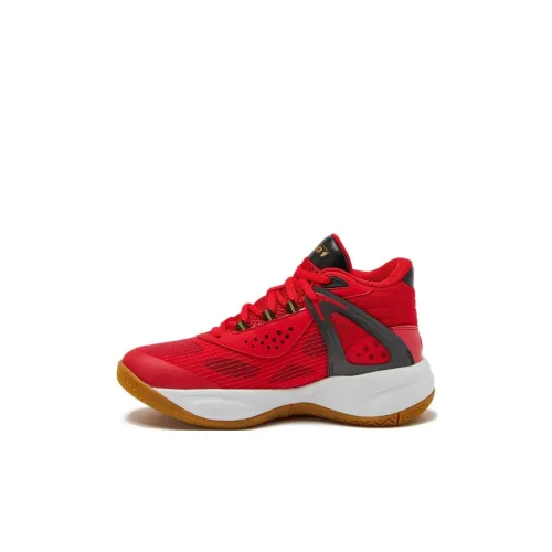 AND1 Revel Slip Resistant Abrasion Resistant Легкий MID Топ Детские Баскетбольные кроссовки Красный Детский