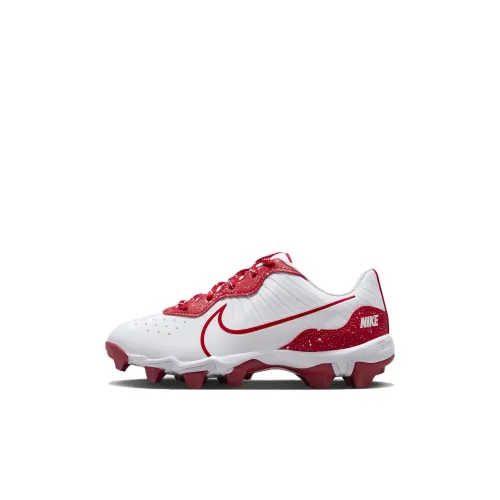 Nike Alpha Huarache 4 Slip-Resistant Abrasion-Resistant Lightweight Детские Кроссовки для Тренировок White Red Детские