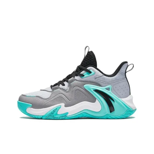 Antakids Airspace Slip-resistant Амортизация Устойчивость к истиранию Дышащий Низкий Топ Баскетбольные кроссовки Серый Черный