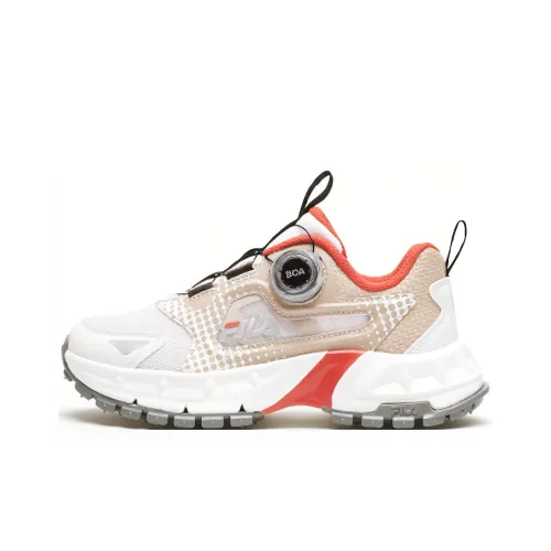 FILA KIDS Cheetah 2 Амортизирующие низкие детские туристические ботинки с противоскользящим эффектом белые и желтые