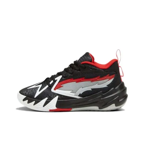 Scoot HENDERSON X PUMA Scoot Henderson Co Branded Series Low Топ Баскетбольные кроссовки Черный Красный Подростки