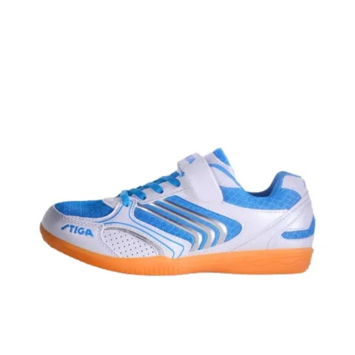 Stiga Slip-resistant Abrasion-resistant Breathable Training Shoes for Teenagers White Blue