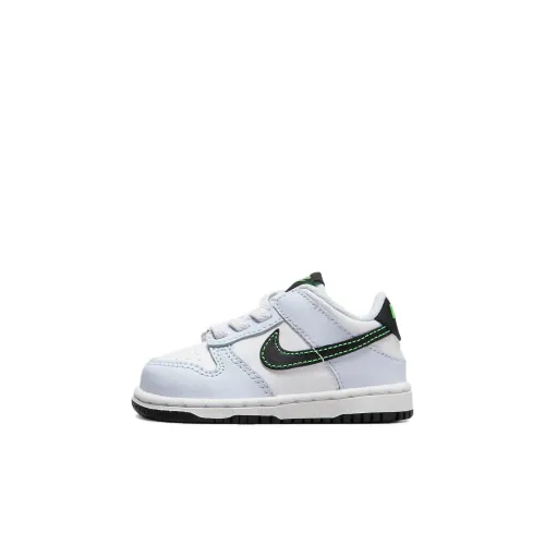 nike Dunk Low Slip Resistant Abrasion Resistant Низкий Топ Обувь для малышей Светло-синий Зеленый Infant и Toddler