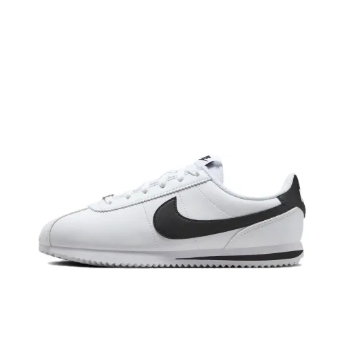 Nike Cortez Slip Resistant Abrasion Resistant Низкий Топ Детские Скейтбординги Белый Черный