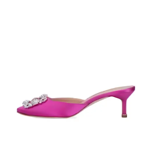 MANOLO BLAHNIK Домашние тапочки 5 см Женские Розовые