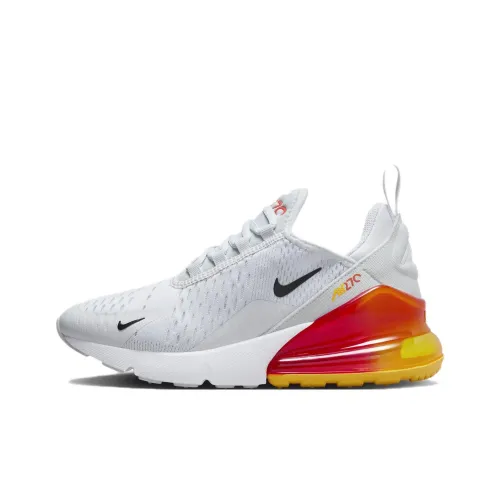 Nike Air Max 270 Low Топ Kids Lifestyle Shoes Белый золотой Подростки