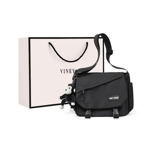 VINEY Нейлоновый рюкзак курьерская сумка сумка через плечо средний мужской черный