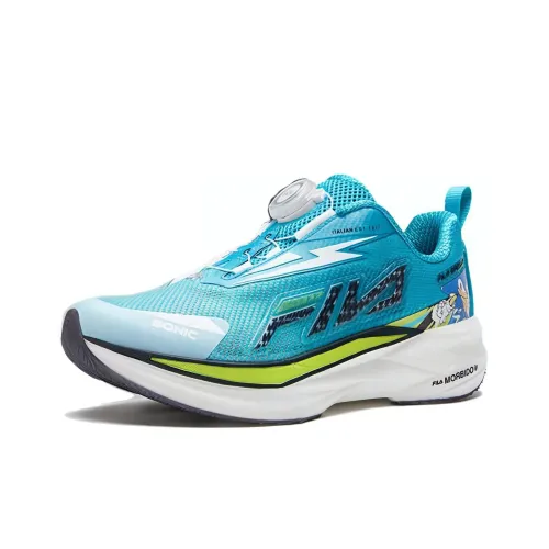 FILA KIDS Speed 4 Slip-Resistant Shock Absorbers Низкий Топ Детская Беговая Обувь Синие Белые