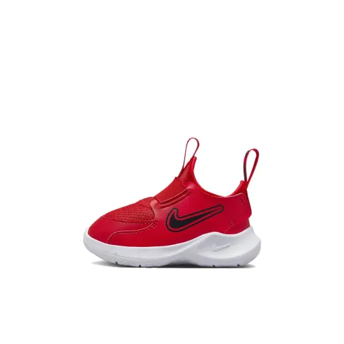 nike Flex Runner 3 TD Anti KICK и устойчивая к истиранию низкая обувь для малышей красная и черная для младенцев и малышей