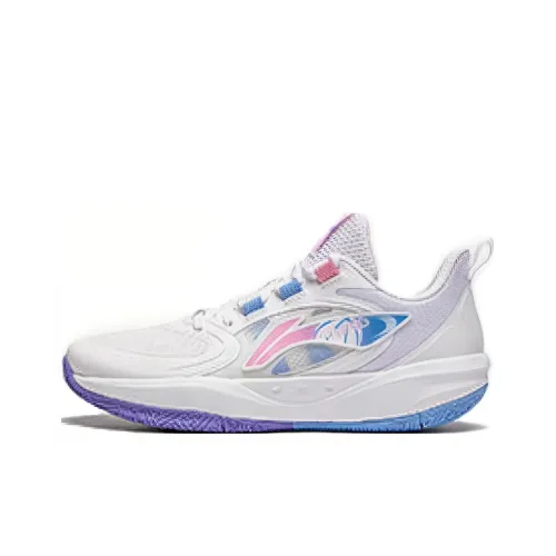 LINING YOUNG Противоскользящие устойчивые к истиранию низкий топ детские баскетбольные кроссовки белый размер 20 42