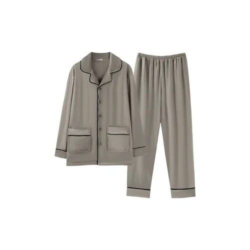 UAVAE Пижамный комплект мужской серый зеленый